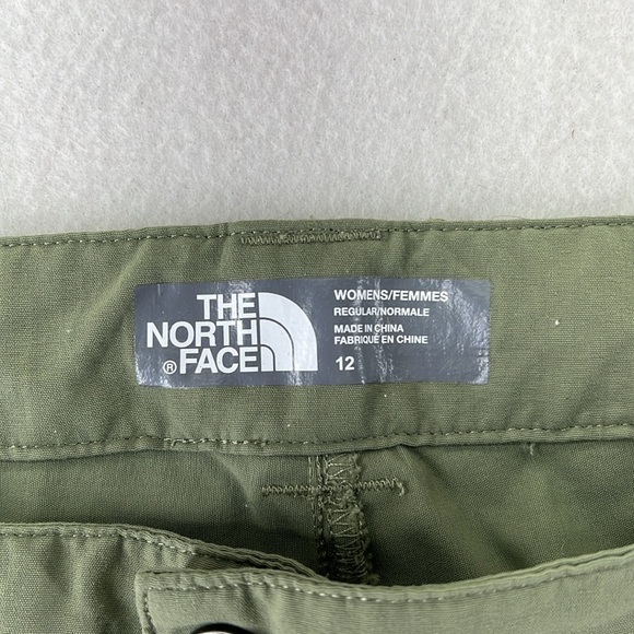 The North Face Shorts Green Cuffed Womens Size 12 Mid Rise Hiking Active - Picture 5 of 11